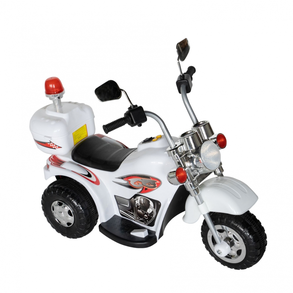 Motocicleta electrica copii cu acumulator, muzica si lumini alb - 8