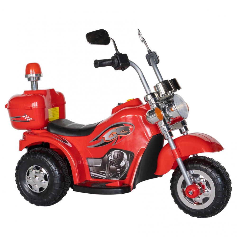 Motocicleta electrica copii cu acumulator, muzica si lumini rosu - 1