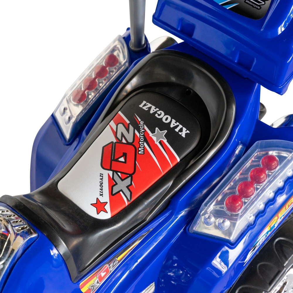 Motocicleta electrica copii cu baterie, muzica si girofar albastru - 9