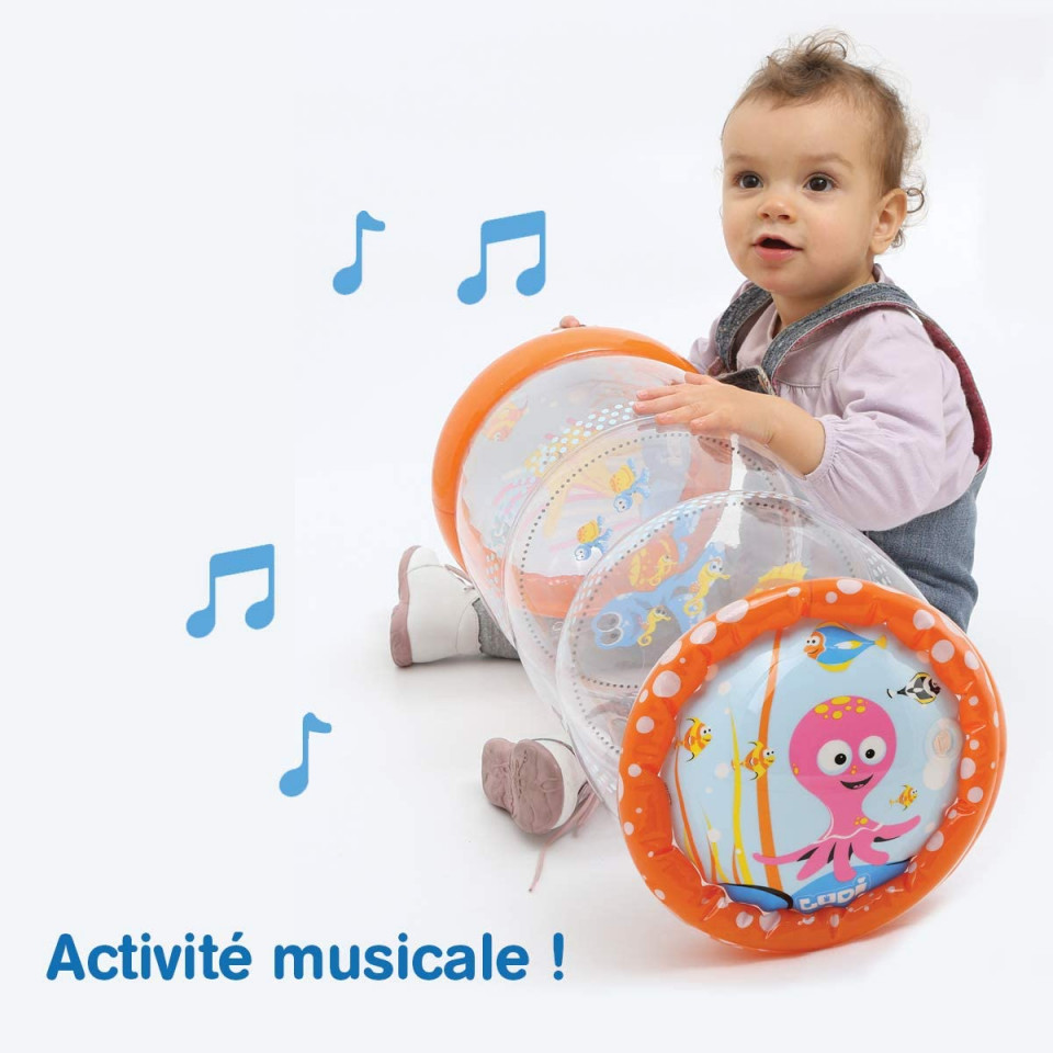 Pachet-jucarie gonflabila roller baby+covoras din spuma multicolor