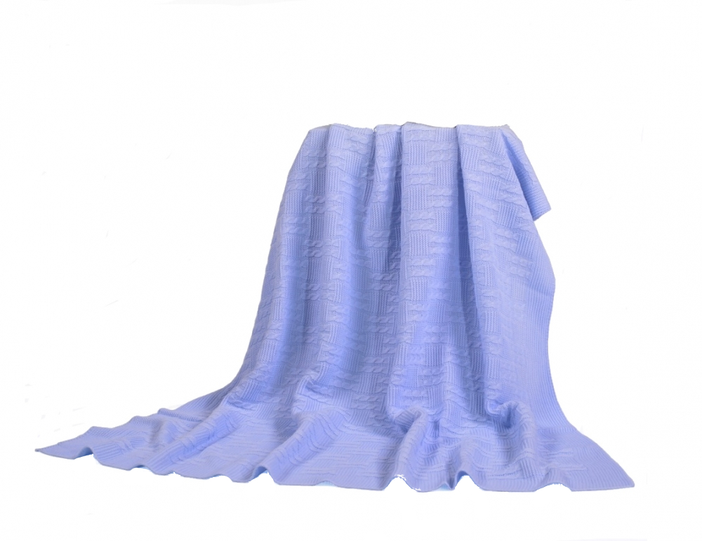 Paturica Moni Baby blanket tricotata 90 x 80 cm Light Blue 347