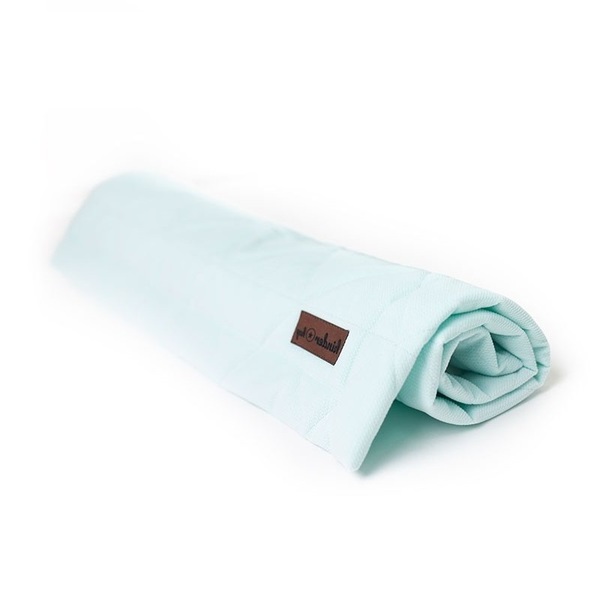 Paturica Soft Touch cu doua fete catifea si bumbac 100x70 cm Aquamarine