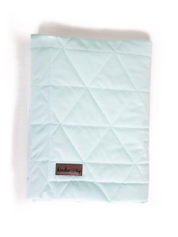 Paturica soft touch cu doua fete catifea si bumbac 50x70 cm aquamarine
