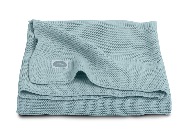 Paturica bebe jollein basic knit 75x100 cm tricot verde