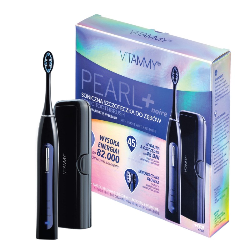 Periuta de dinti electrica Vitammy Pearl+ Noire 82000 vibratiimin negru Articole igiena dentara copii 2023-09-25