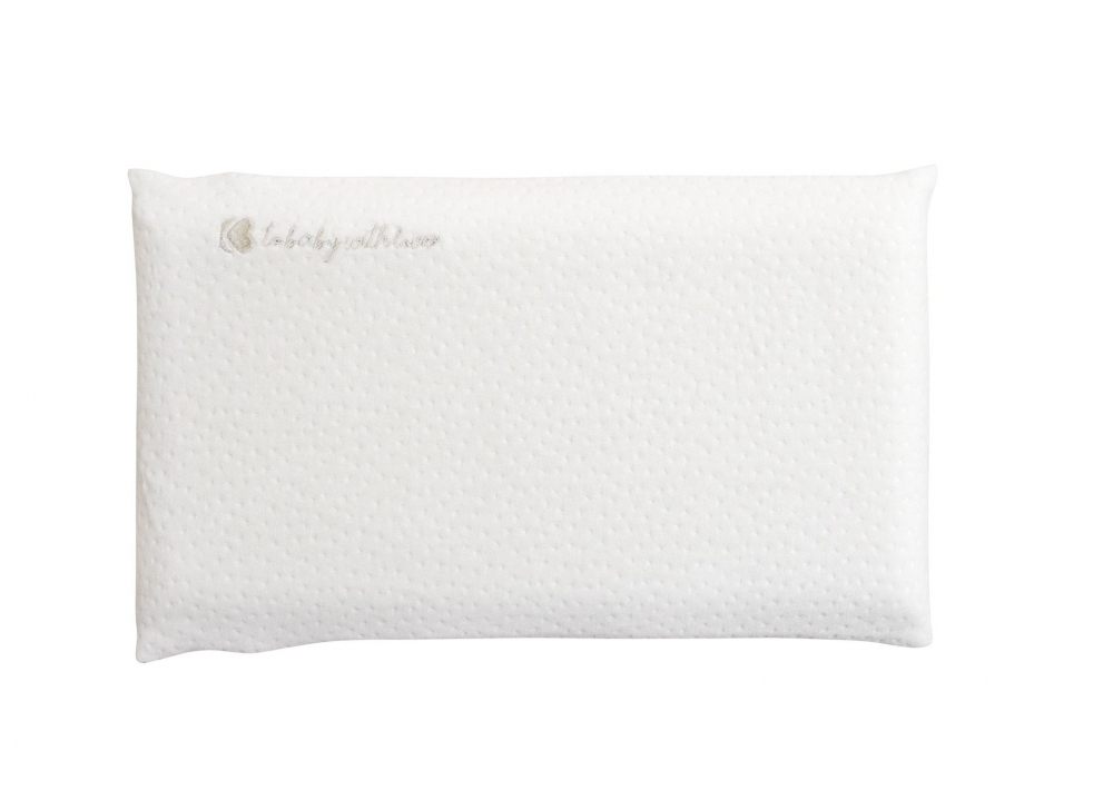 Perna kikkaboo cu spuma de memorie si ventilatie pentru bebelusi white velvet