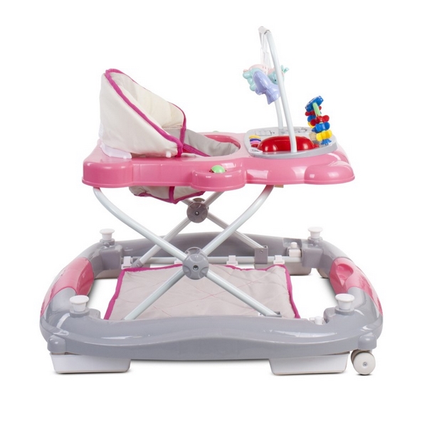 Premergator Sun Baby Pisicuta 021 cu functie de balansoar Pink Grey - 1 | YEO