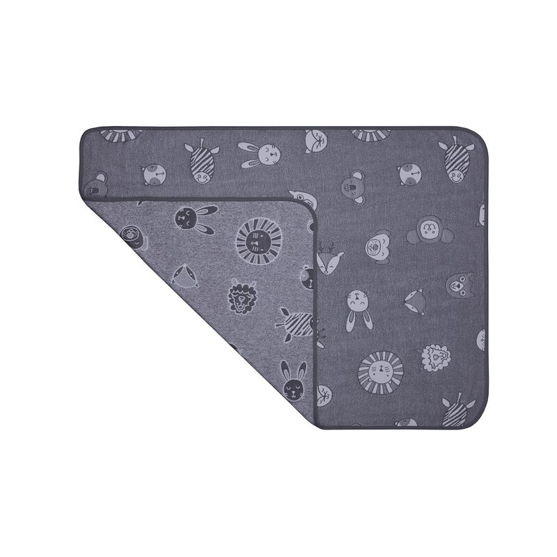 Paturica din bambus 75 x 100 cm mini zoo grey