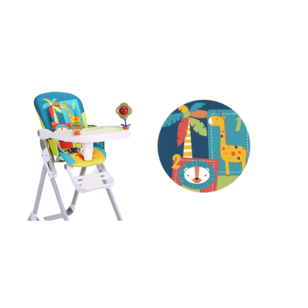Scaun de masa cu pliere rapida tasty pappa blue cherry