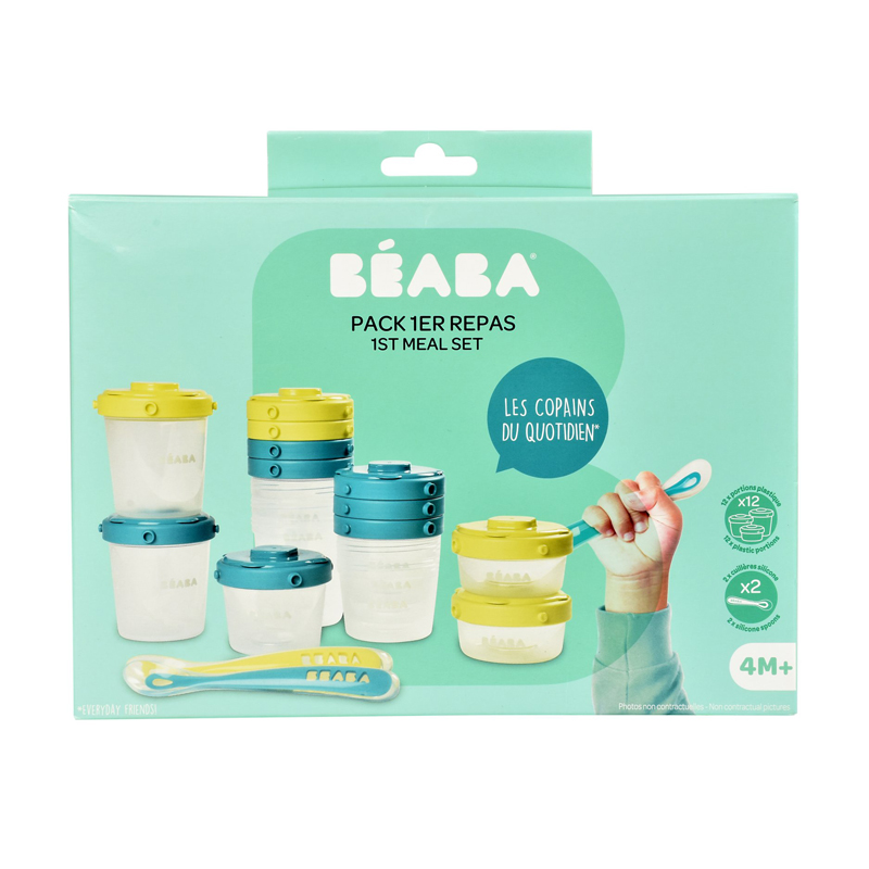 Set 12 recipiente ermetice si 2 lingurite silicon blue