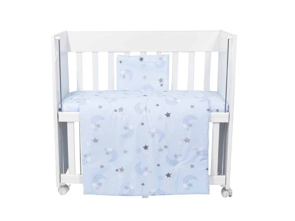 Set lenjerie 4 piese Mini Cot Blue moon dark