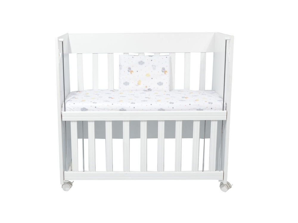 Set lenjerie 4 piese Mini Cot Grey Clouds - 2 | YEO