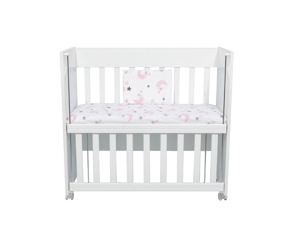 Set lenjerie 4 piese Mini Cot Pink Moon White - 1 | YEO