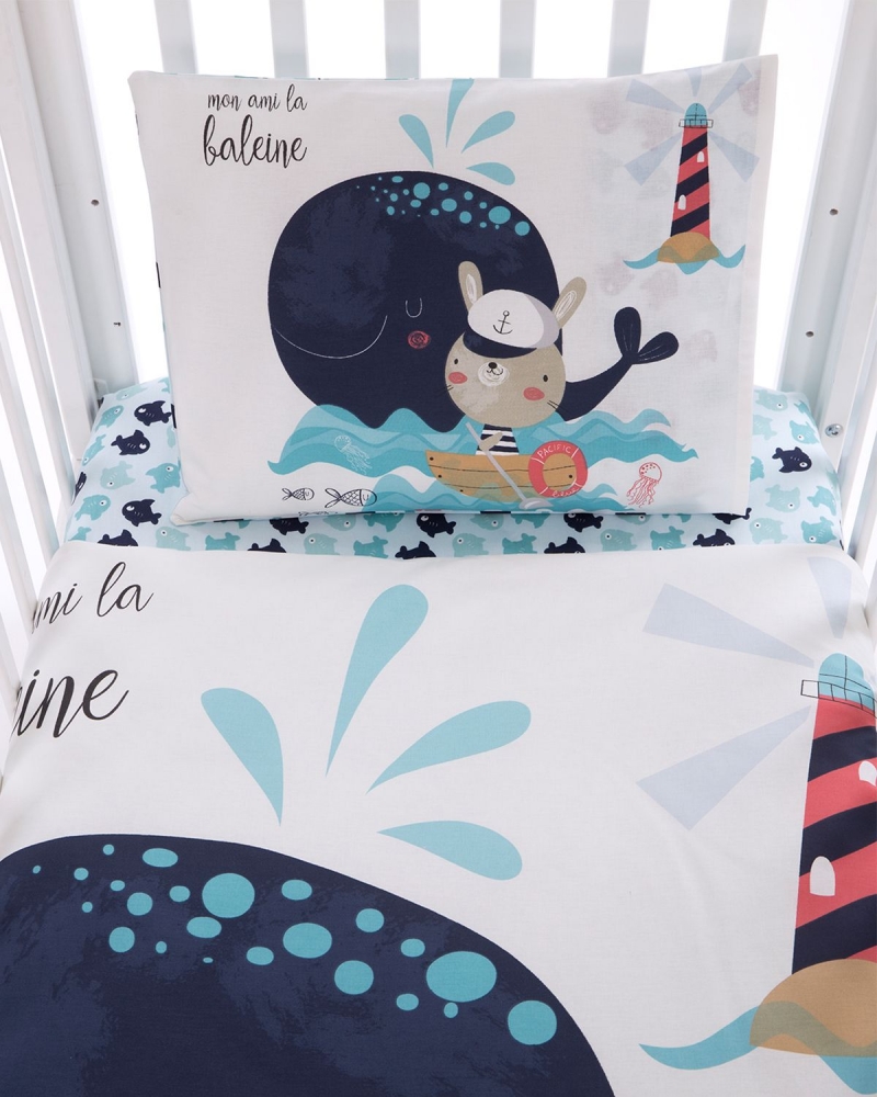 Set lenjerie patut cu 5 piese kikkaboo happy sailor