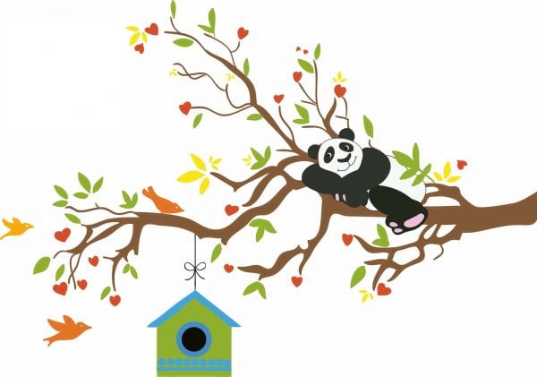Sticker perete copii panda 96 x 61 cm