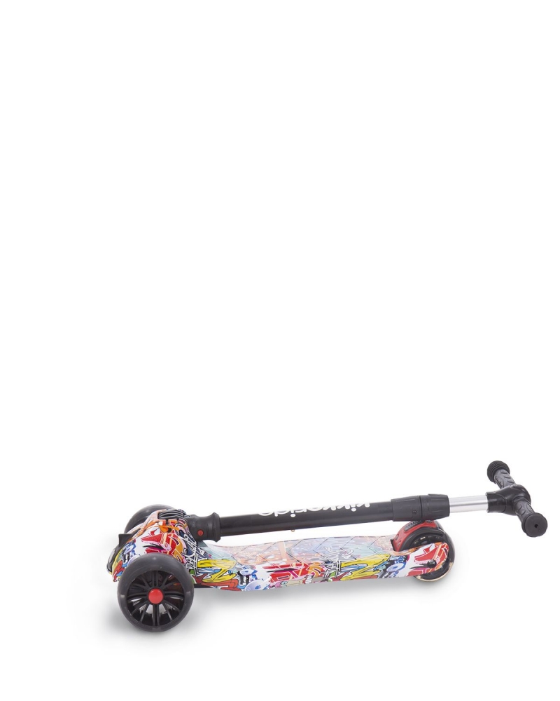 Trotineta pliabila cu lumini kikkaboo rebel colorful