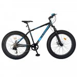 Bicicleta Fat Bike Carpat Hercules 20 inch C2019B 6 viteze culoare negru/albastru