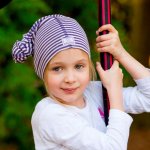 Esarfa multifunctionala din lana merinos si matase Pickapooh Purple Stripes 1