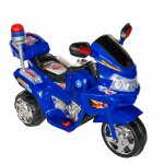 Motocicleta electrica copii cu baterie, muzica si girofar albastru