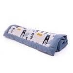 Paturica Soft Touch cu doua fete catifea si bumbac 100x70 cm Jeans