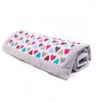 Paturica Soft Touch cu doua fete catifea si bumbac 50x70 cm Light Grey