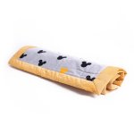 Paturica Soft Touch cu doua fete catifea si bumbac 50x70 cm Mustard