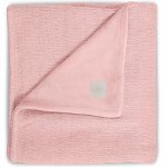 Paturica bebe 2 fete Soft 100x150 cm tricot fleece roz corai