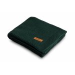 Paturica de bumbac tricotata Sensillo 100x80 cm verde inchis
