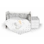 Set lenjerie pat 8 piese bumbac ranforce Trend Grey Elephant Stars