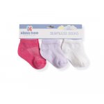 Set 3 perechi sosete scurte KikkaBoo pentru bebelusi 6-12 luni Solid Purple