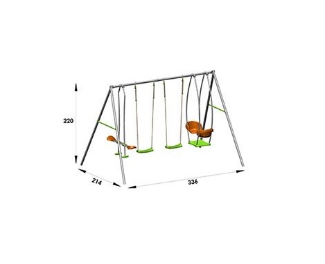 Complex de leagane Jade pentru 1-6 copii - 1 | YEO