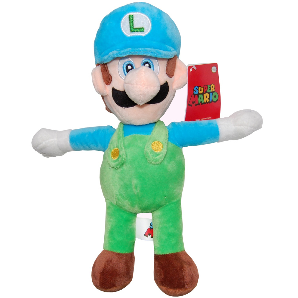 Jucarie din plus Luigi cu sapca bleu Super Mario 31 cm