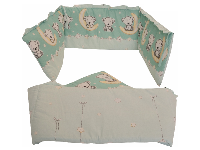 Lenjerie bear on moon mint m2 4+1 piese 120x60