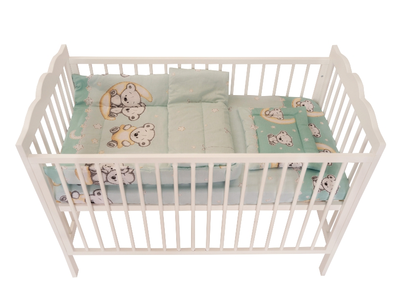 Lenjerie bear on moon mint m2 4+1 piese 140x70
