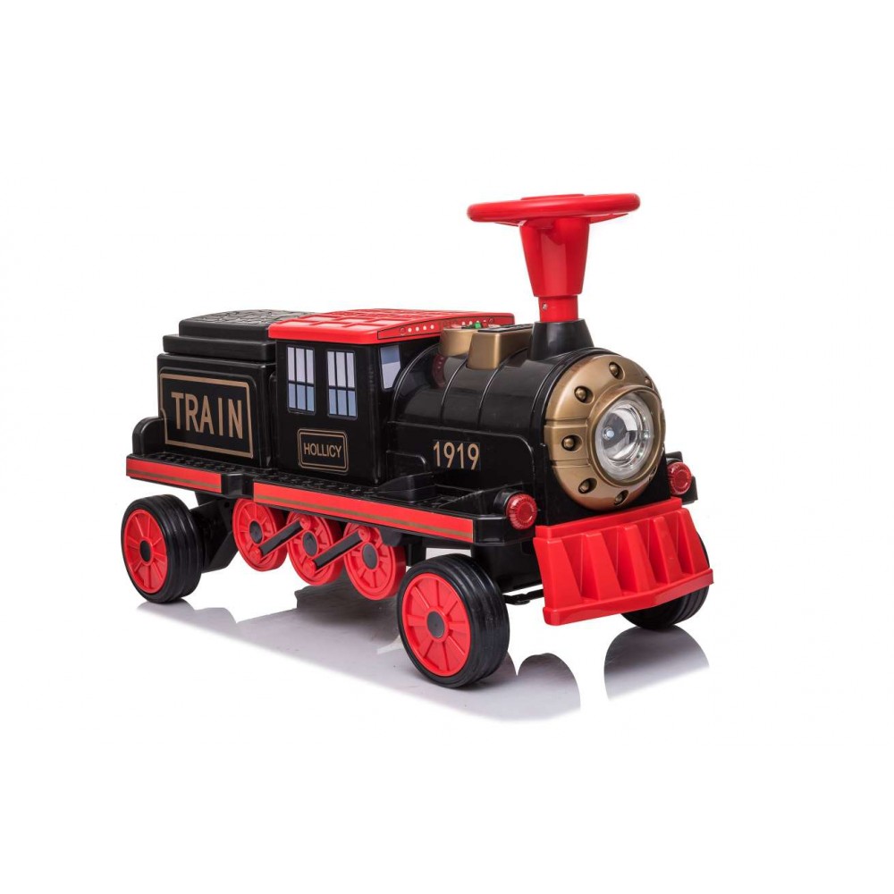 Locomotiva de tren electric pentru copii + un vagon fara motor negru DIVERSE