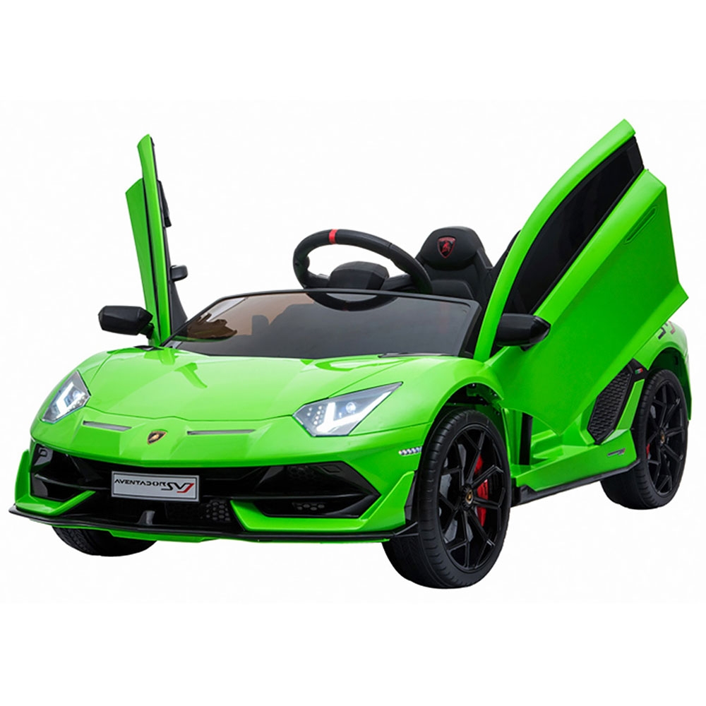 Masinuta electrica Chipolino Lamborghini Aventador SVJ green cu roti Eva