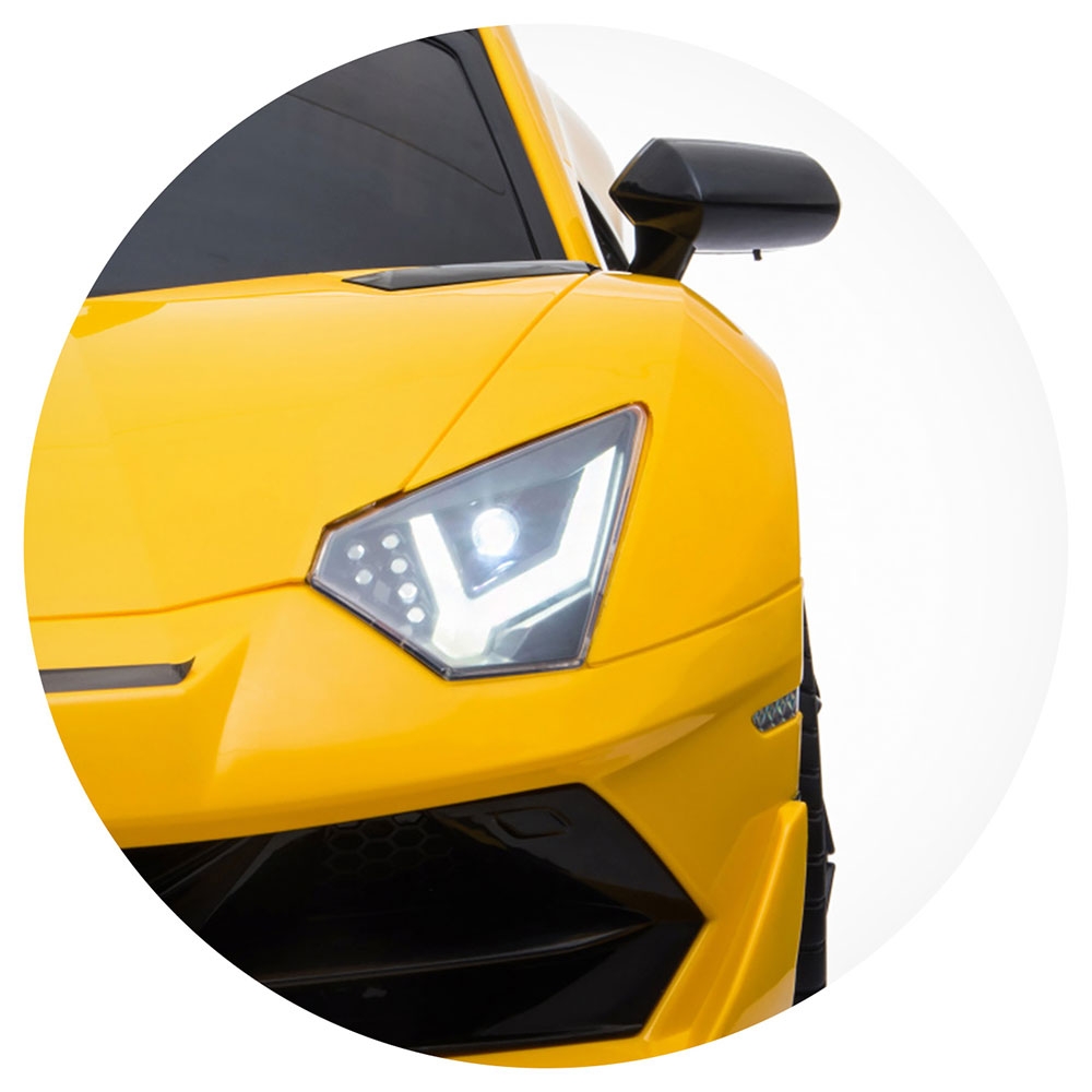Masinuta electrica Chipolino Lamborghini Aventador SVJ yellow cu roti Eva - 6