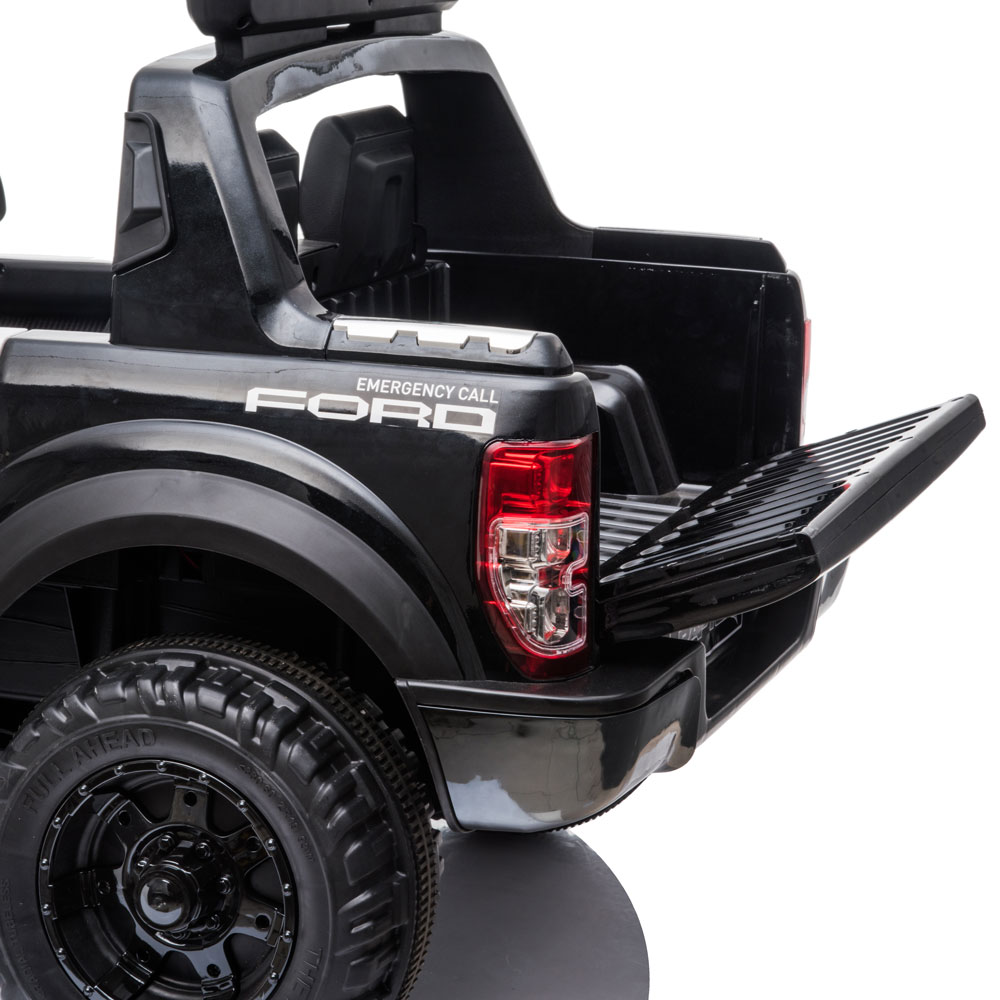 Masinuta electrica cu roti din cauciuc Ford Raptor Police alb - 4