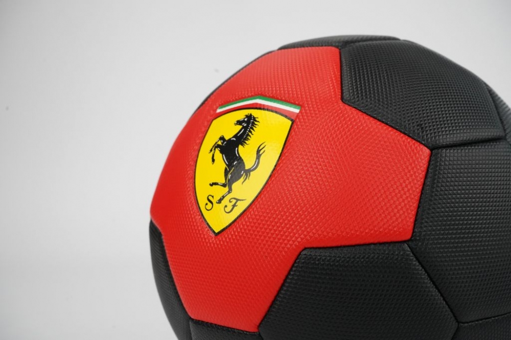 Minge de fotbal Ferrari marimea 5 rosu negru - 1