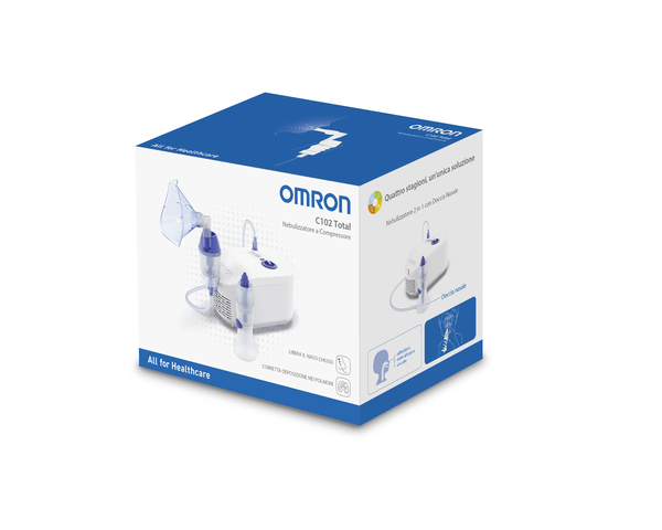 Nebulizator 2 in 1 cu compresor si dus nazal Omron C102 Total - 2 | YEO