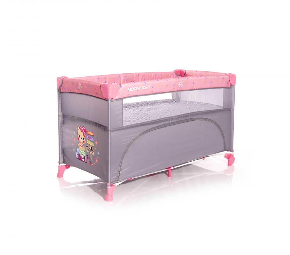 Patut pliabil up and down laterala culisanta pink travelling