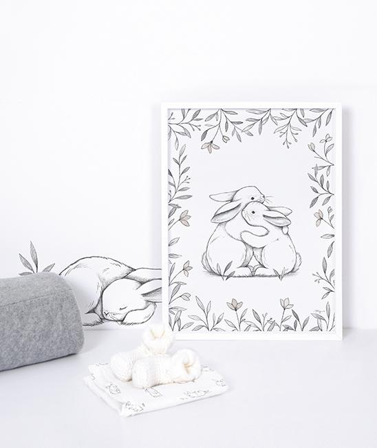 Poster (30x40cm) bunny loves you