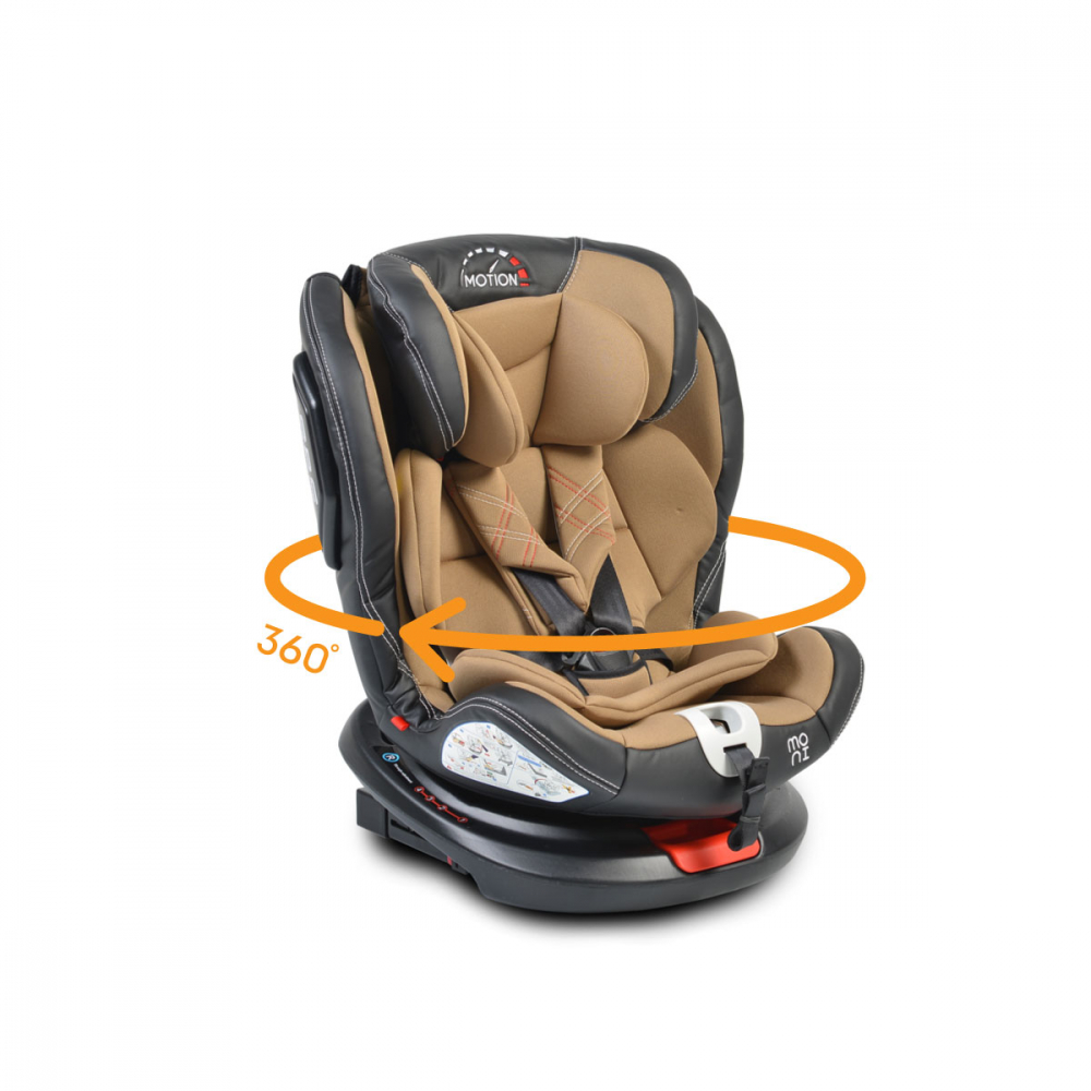Scaun auto rotativ cu isofix 0-36 kg leather motion beige