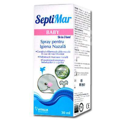 Spray pentru igiena nazal SeptiMar Baby 30 ml, Vitalia Aspiratoare imagine noua responsabilitatesociala.ro
