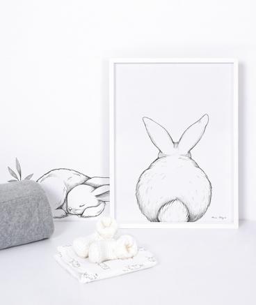Sticker a3(29 7x42cm) 3 bunnies
