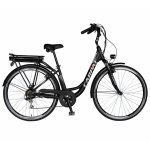 Bicicleta electrica City E-BIKE C1010E roata 28 inch negru/alb