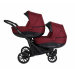 Carucior gemeni Kunert Booster 3 in 1 Bordo/Cadru Negru