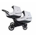 Carucior gemeni Kunert Booster 3 in 1 Gri/Cadru Negru