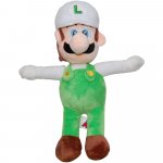 Jucarie din plus Luigi cu sapca alba Super Mario 31 cm