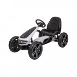 Kart cu pedale si roti EVA Mercedes Benz White